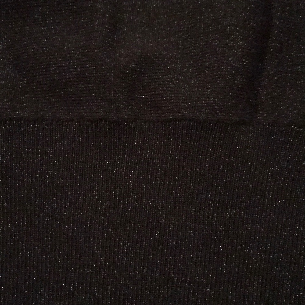 Black Glittery Sparkly Dolman Sleeve Top EUC - Picture 2 of 2
